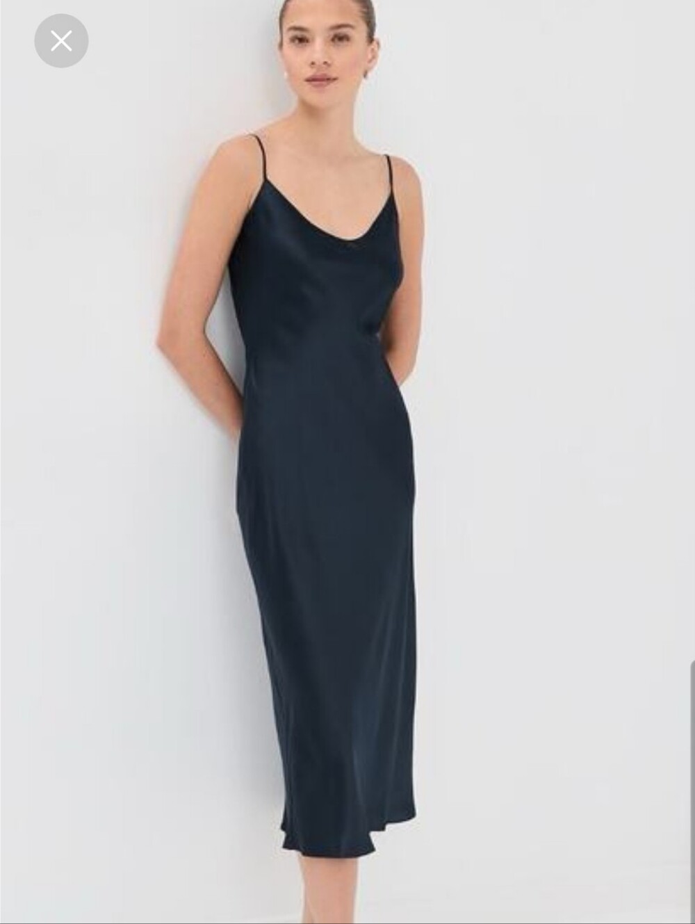 Sablyn Taylor Silk Slip Dress Navy sz small.